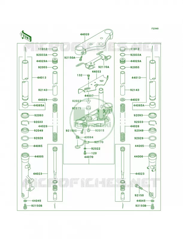 Front Fork Kawasaki MOTOS 800 2001 Vulcan 800  VN800-A7