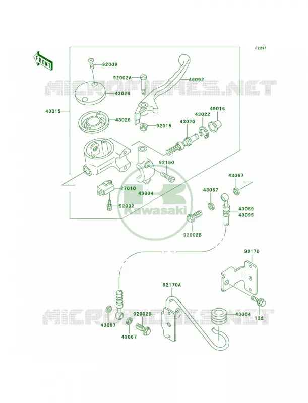Front Master Cylinder Kawasaki MOTOS 800 2001 Vulcan 800  VN800-A7