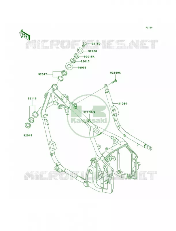 Frame Kawasaki MOTOS 800 2001 Vulcan 800 Classic  VN800-B6