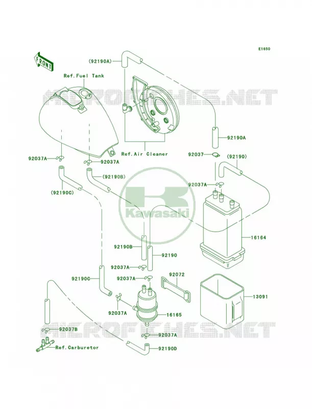 Fuel Evaporative SystemCA Kawasaki MOTOS 800 2001 Vulcan 800 Classic  VN800-B6