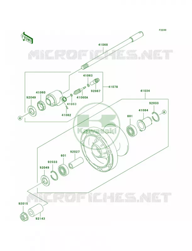 Front Wheel Kawasaki MOTOS 800 2001 Vulcan 800 Drifter  VN800-E1