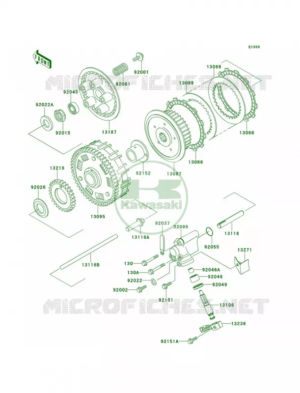 Clutch Kawasaki MOTOS 650 2000 W650  EJ650-A2