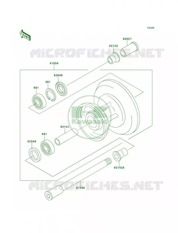 Front WheelEJ650-A2 Kawasaki MOTOS 650 2000 W650  EJ650-A2