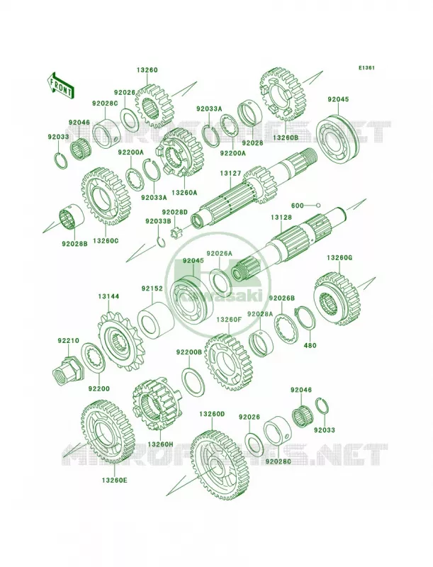Transmission Kawasaki MOTOS 650 2000 W650  EJ650-A2