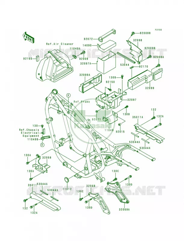 Battery Case Kawasaki MOTOS 500 2000 Vulcan 500 LTD  EN500-C5