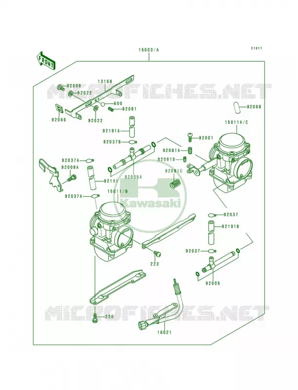 Carburetor Kawasaki MOTOS 500 2000 Vulcan 500 LTD  EN500-C5