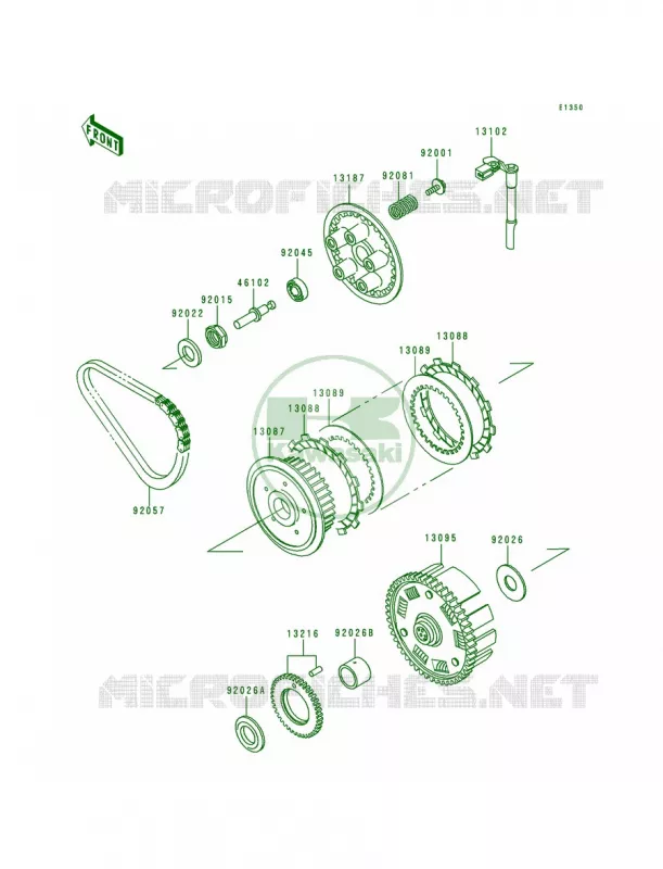 Clutch Kawasaki MOTOS 500 2000 Vulcan 500 LTD  EN500-C5