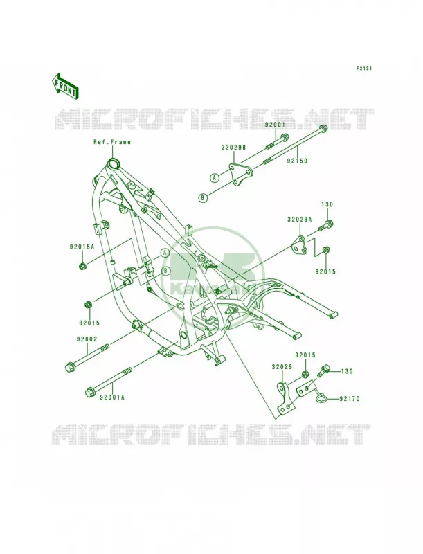 Frame Fittings Kawasaki MOTOS 500 2000 Vulcan 500 LTD  EN500-C5