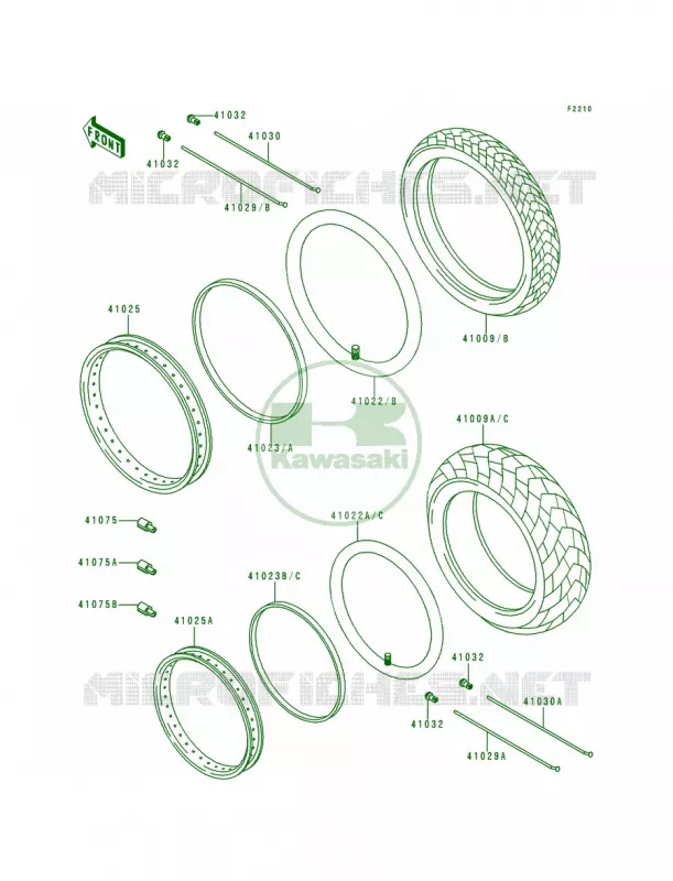 Tires Kawasaki MOTOS 500 2000 Vulcan 500 LTD  EN500-C5