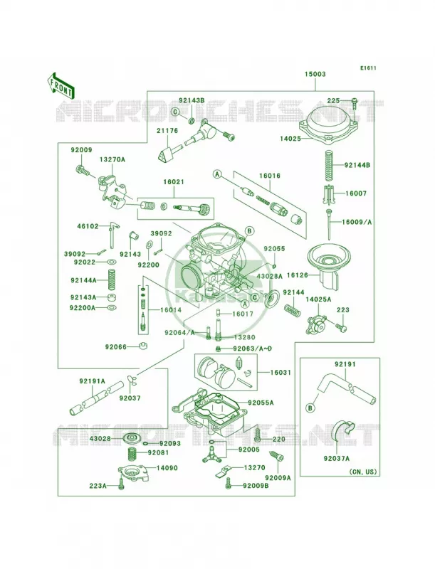 Carburetor Kawasaki MOTOS 1500 2000 Vulcan 1500 Classic  VN1500-E3