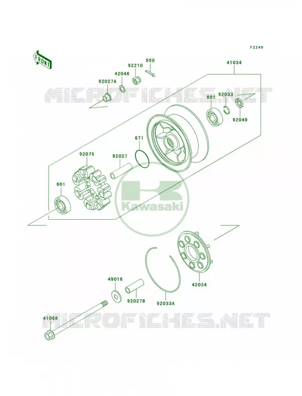 Rear WheelChain Kawasaki MOTOS 1500 2000 Vulcan 1500 Drifter  VN1500-J2