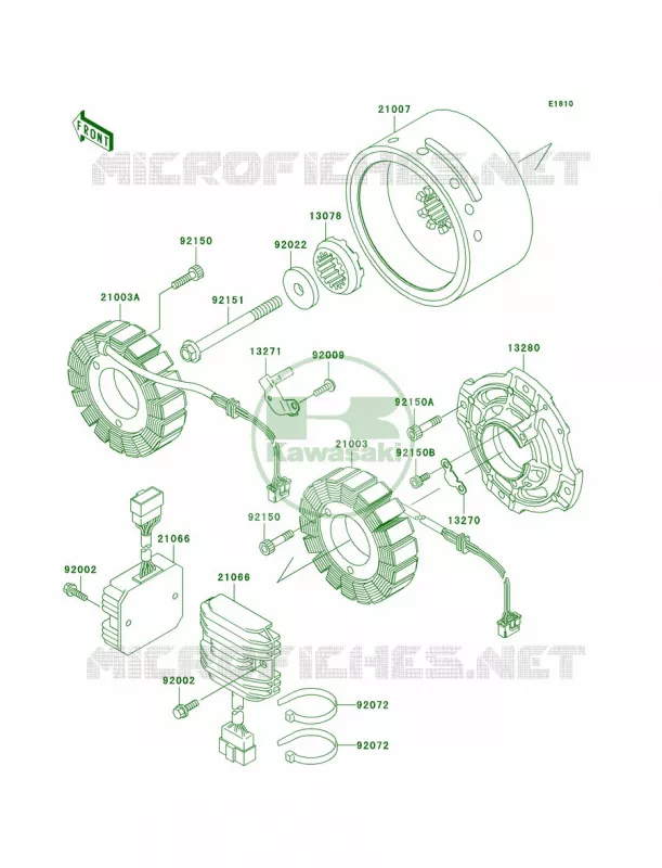 Generator Kawasaki MOTOS 1500 2000 Vulcan 1500 Classic Fi  VN1500-N1