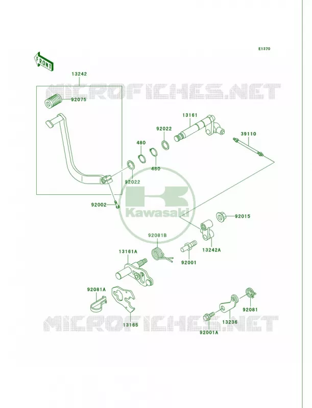 Gear Change Mechanism Kawasaki MOTOS 750 2000 Vulcan 750  VN750-A16