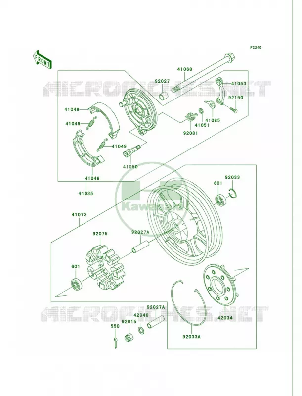 Rear WheelChain Kawasaki MOTOS 750 2000 Vulcan 750  VN750-A16