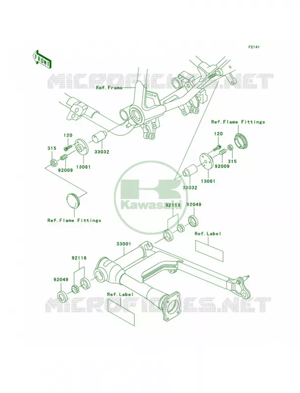 Swingarm Kawasaki MOTOS 750 2000 Vulcan 750  VN750-A16