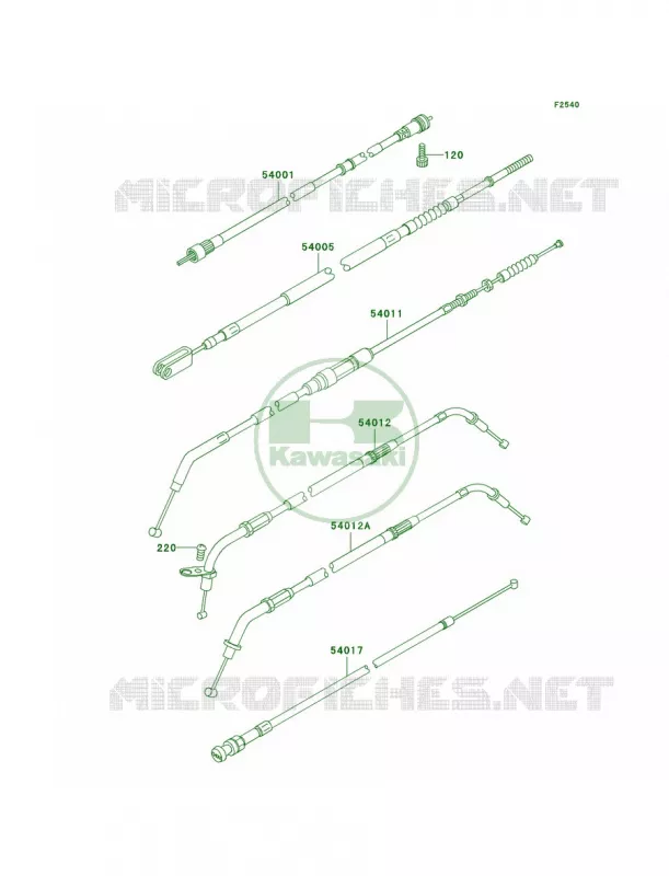 Cables Kawasaki MOTOS 800 2000 Vulcan 800  VN800-A6