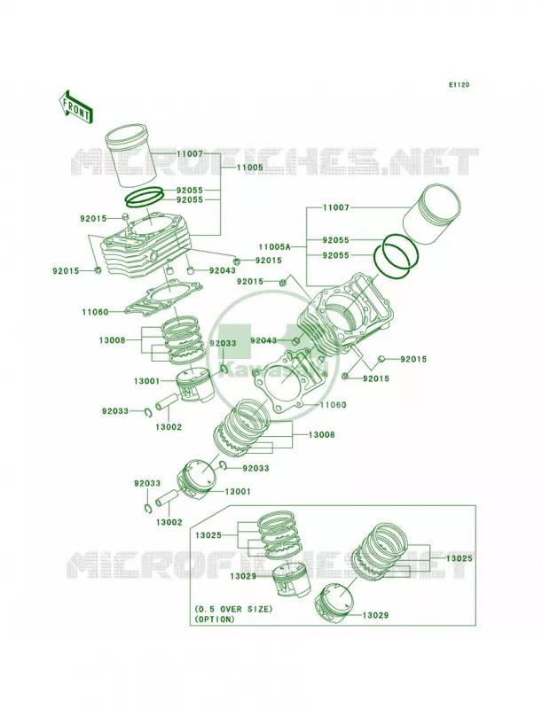 CylinderPistons Kawasaki MOTOS 800 2000 Vulcan 800  VN800-A6