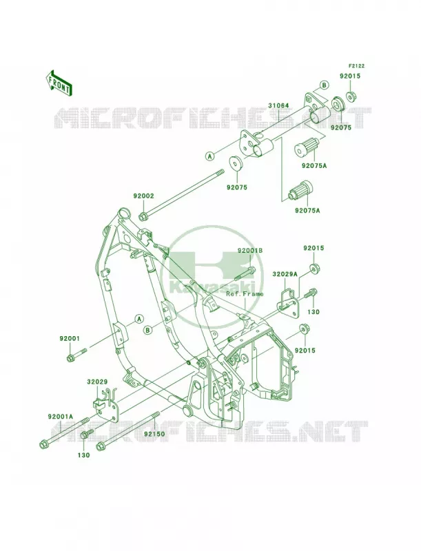 Engine Mount Kawasaki MOTOS 800 2000 Vulcan 800  VN800-A6