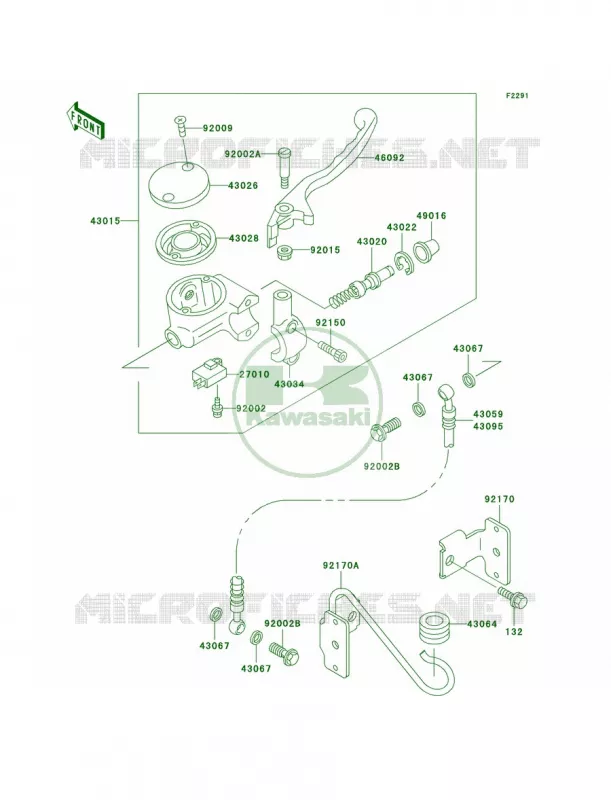 Front Master Cylinder Kawasaki MOTOS 800 2000 Vulcan 800  VN800-A6