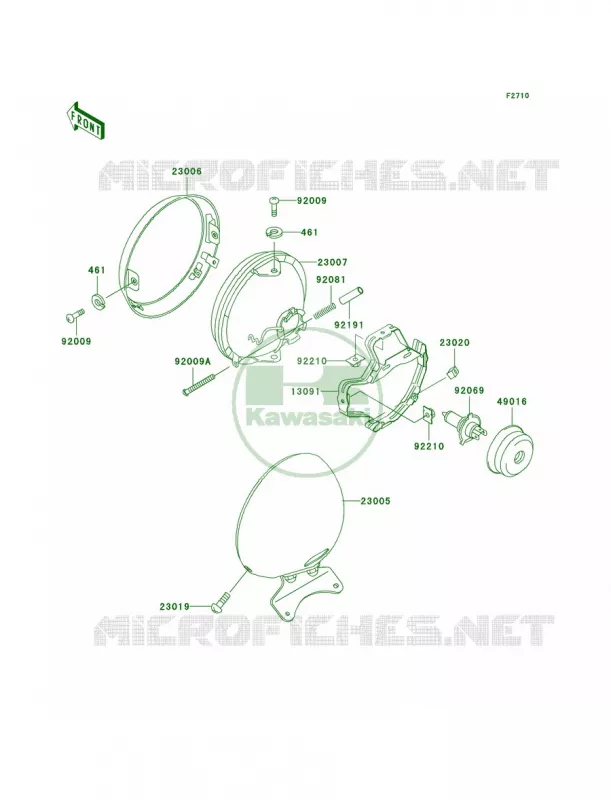 Headlights Kawasaki MOTOS 800 2000 Vulcan 800 Classic  VN800-B5