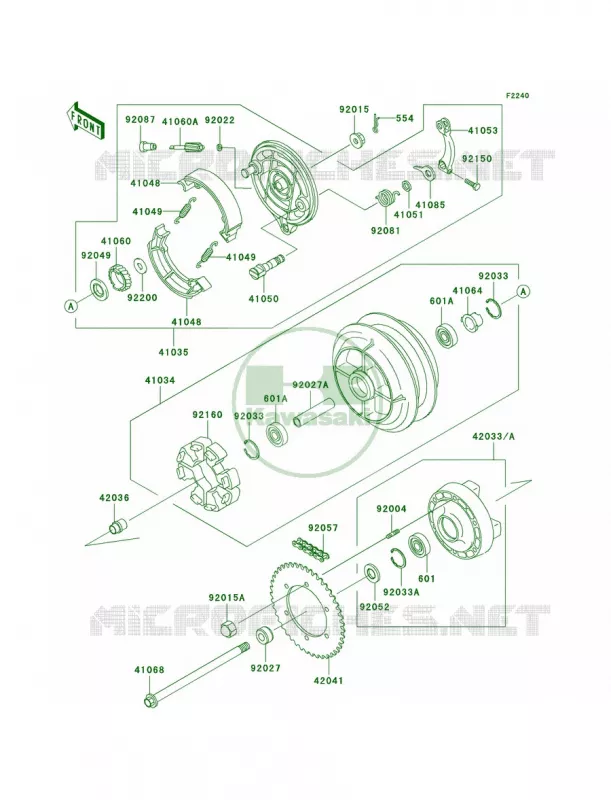 Rear WheelChain Kawasaki MOTOS 800 2000 Vulcan 800 Classic  VN800-B5