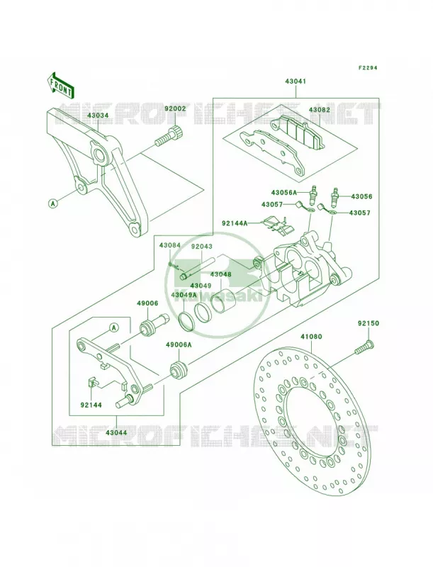 Rear Brake Kawasaki MOTOS 800 2000 Vulcan 800 Drifter  VN800-C2