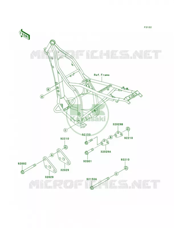 Engine Mount Kawasaki MOTOS 300 2005 KLX300R  KLX300-A10