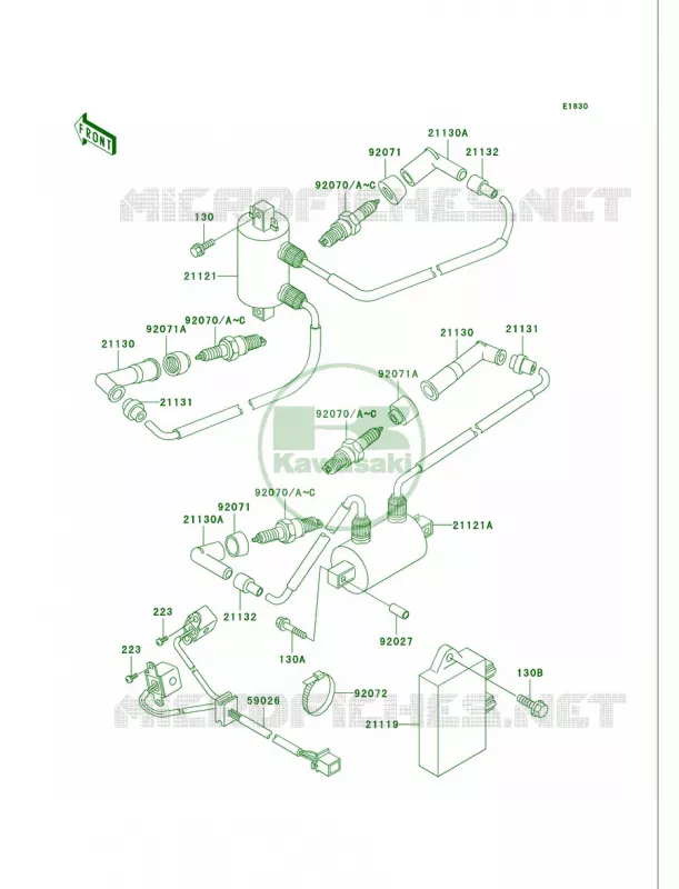 Ignition System Kawasaki MOTOS 750 1999 Vulcan 750  VN750-A15