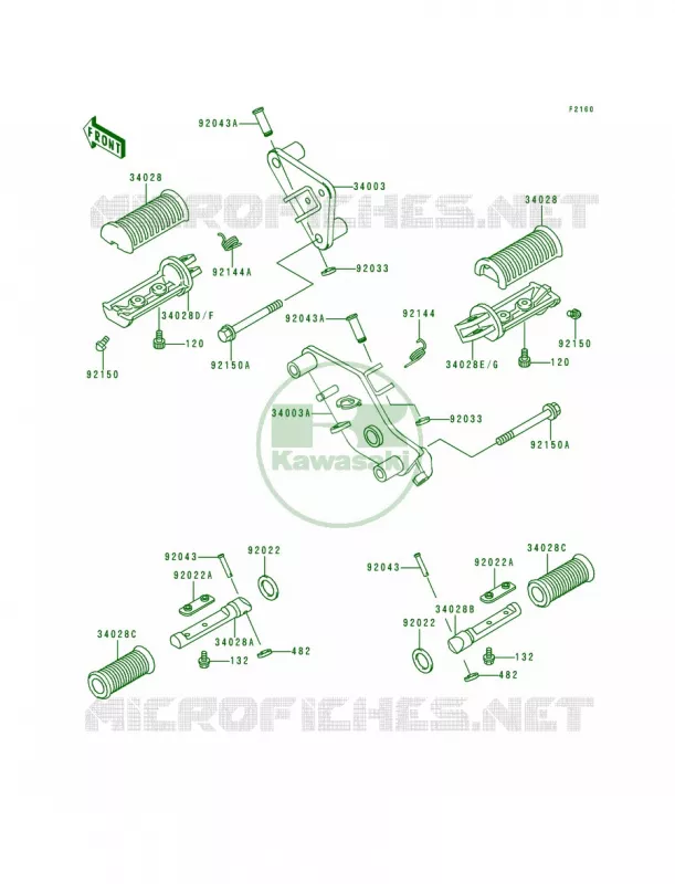 Footrests Kawasaki MOTOS 800 1999 Vulcan 800  VN800-A5