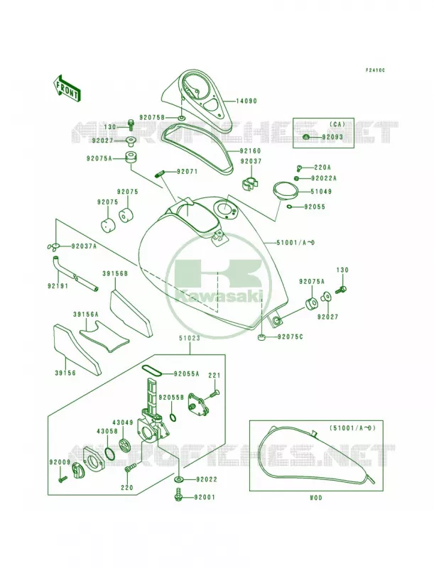 Fuel TankVN800-A5 Kawasaki MOTOS 800 1999 Vulcan 800  VN800-A5
