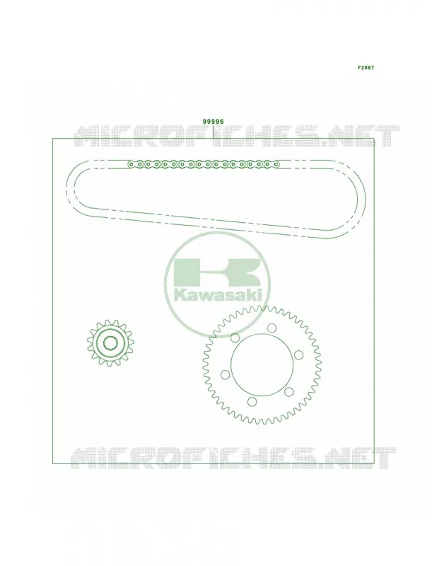 Chain Kit Kawasaki MOTOS 800 1999 Vulcan 800 Classic  VN800-B4