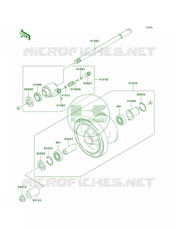 Front Wheel Kawasaki MOTOS 800 1999 Vulcan 800 Drifter  VN800-C1
