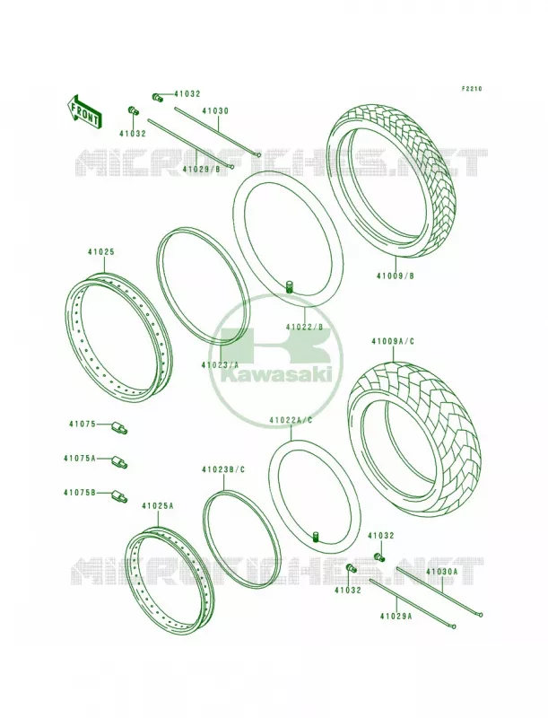 Tires Kawasaki MOTOS 500 1998 Vulcan 500 LTD  EN500-C3
