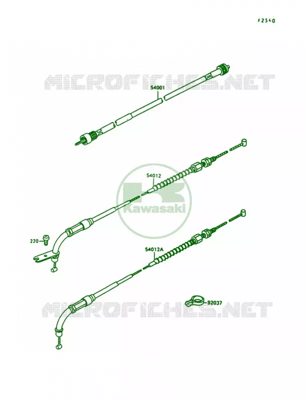 Cables Kawasaki MOTOS 1500 1998 Vulcan 1500  VN1500-A12