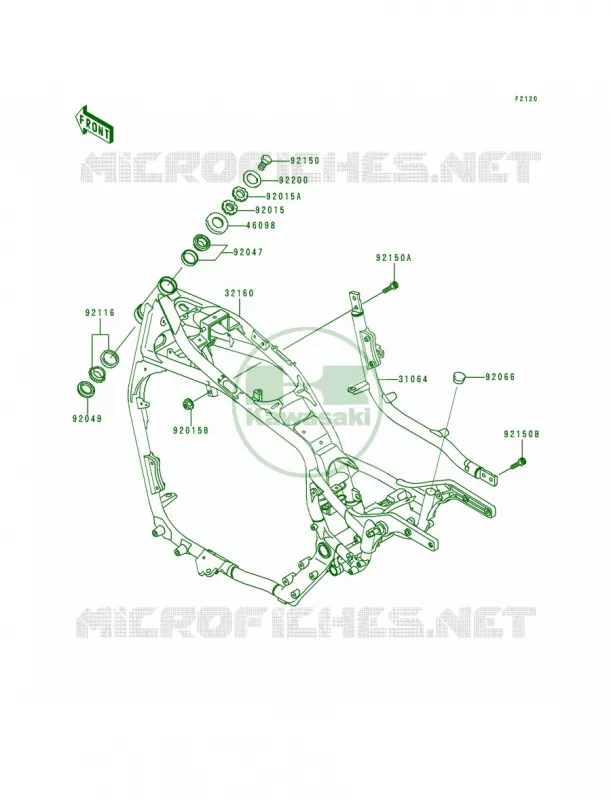 Frame Kawasaki MOTOS 1500 1998 Vulcan 1500 Classic  VN1500-E1