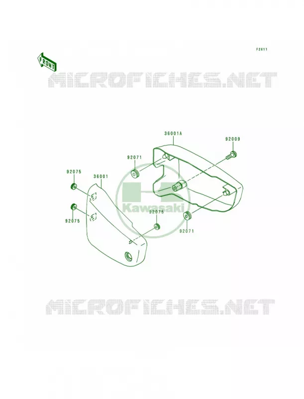 Side Covers Kawasaki MOTOS 1500 1998 Vulcan 1500 Classic  VN1500-E1