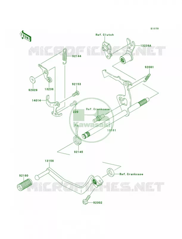 Gear Change Mechanism Kawasaki MOTOS 110 2014 KLX110  KLX110CEF