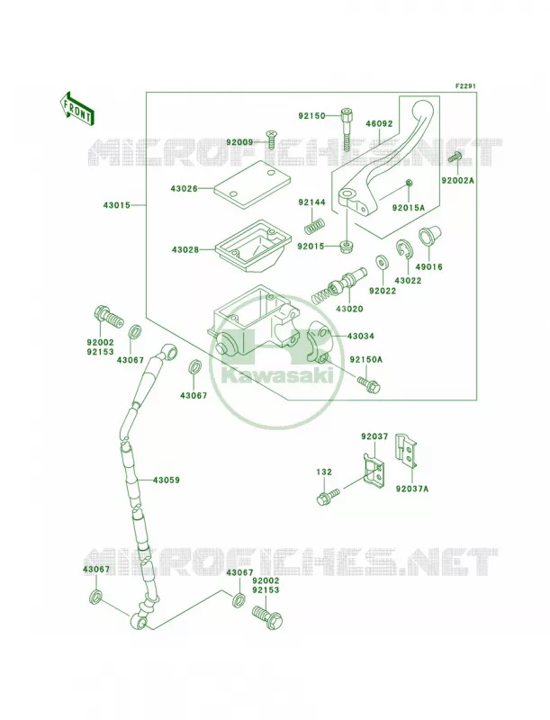Front Master Cylinder Kawasaki MOTOS 200 2004 KDX200  KDX200-H10