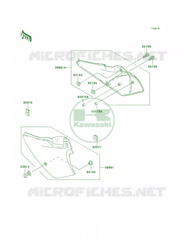 Side CoversChain Cover Kawasaki MOTOS 200 2004 KDX200  KDX200-H10