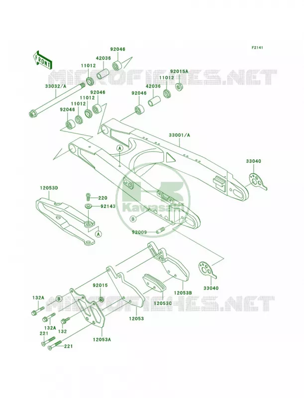 Swingarm Kawasaki MOTOS 200 2004 KDX200  KDX200-H10