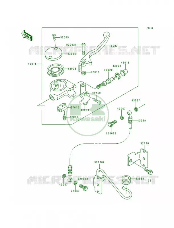 Front Master Cylinder Kawasaki MOTOS 800 1998 Vulcan 800  VN800-A4