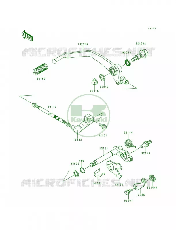 Gear Change Mechanism Kawasaki MOTOS 800 1998 Vulcan 800  VN800-A4