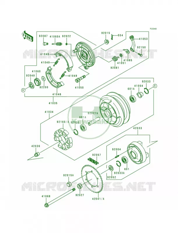 Rear WheelChain Kawasaki MOTOS 800 1998 Vulcan 800  VN800-A4