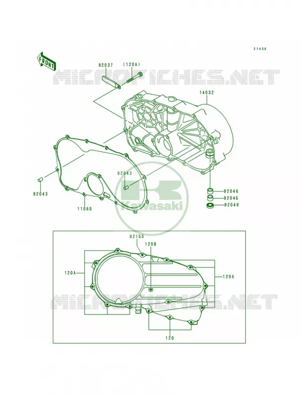 Right Engine Covers Kawasaki MOTOS 800 1998 Vulcan 800  VN800-A4