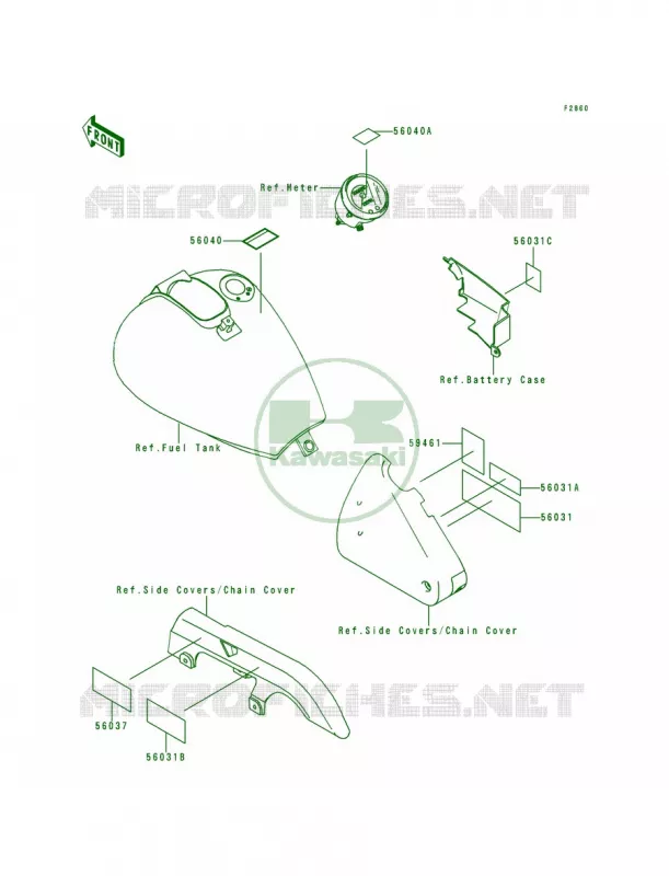 Labels Kawasaki MOTOS 500 1997 Vulcan 500 LTD  EN500-C2