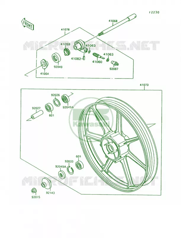 Front Wheel Kawasaki MOTOS 1500 1997 Vulcan 1500  VN1500-A11