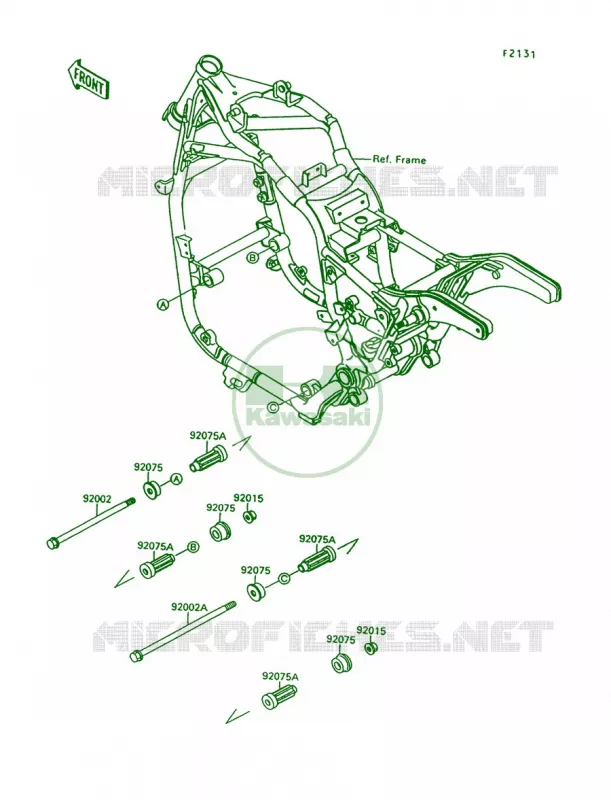 Frame Fittings Kawasaki MOTOS 1500 1997 Vulcan 1500 L  VN1500-C4