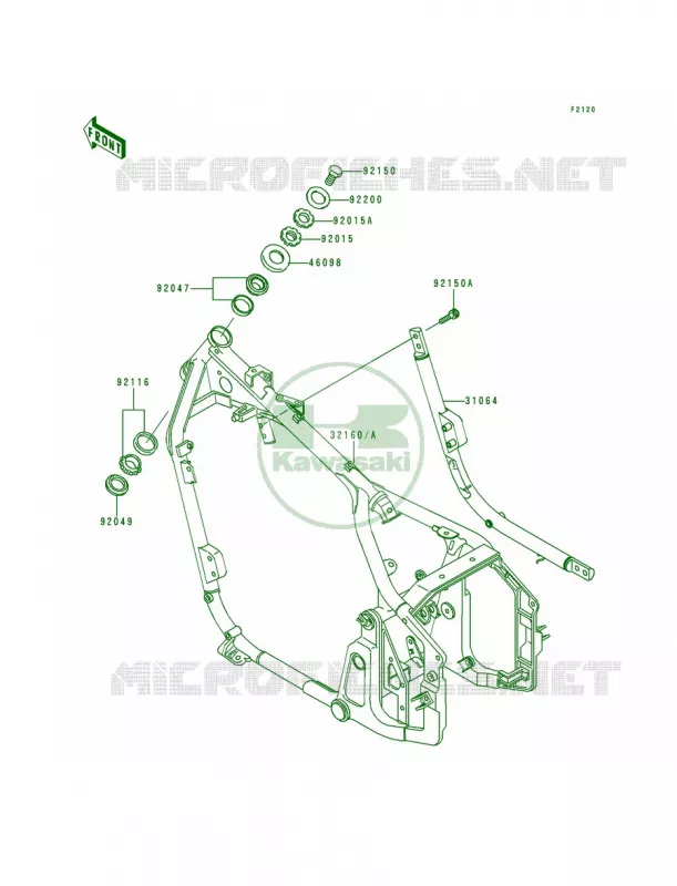 Frame Kawasaki MOTOS 800 1997 Vulcan 800  VN800-A3