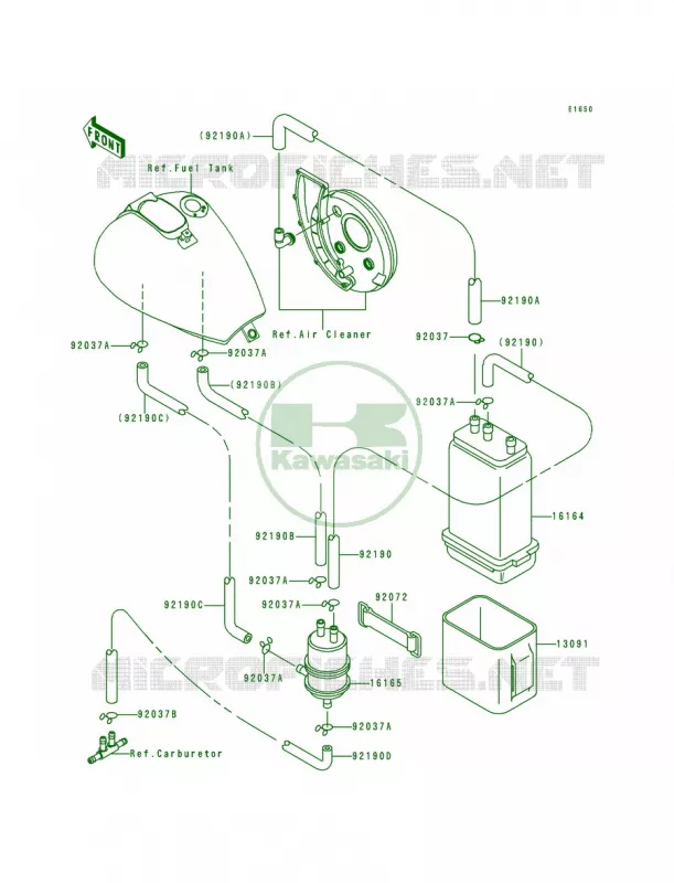 Fuel Evaporative System Kawasaki MOTOS 800 1997 Vulcan 800  VN800-A3