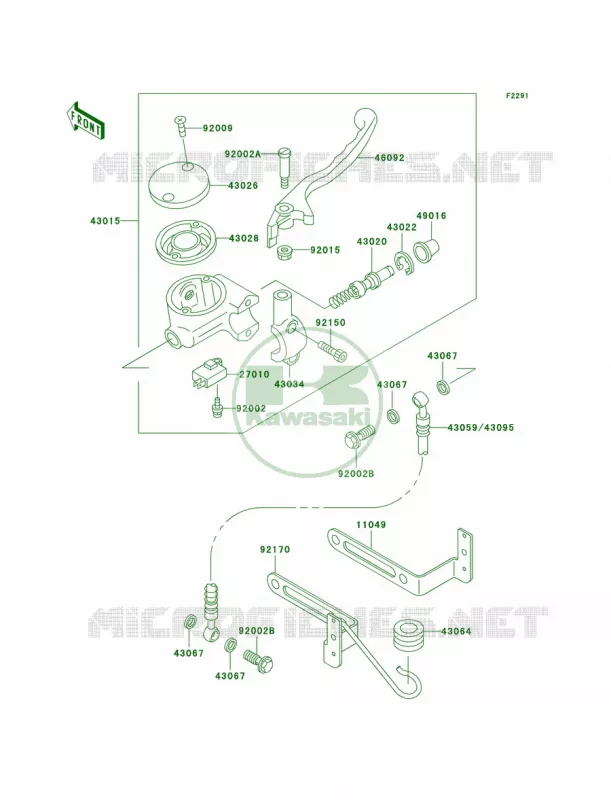 Front Master Cylinder Kawasaki MOTOS 800 1997 Vulcan 800 Classic  VN800-B2
